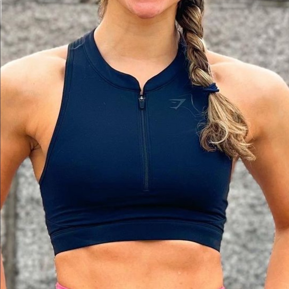 Gymshark 1/2 zip tank with adjustable back SIZE XS